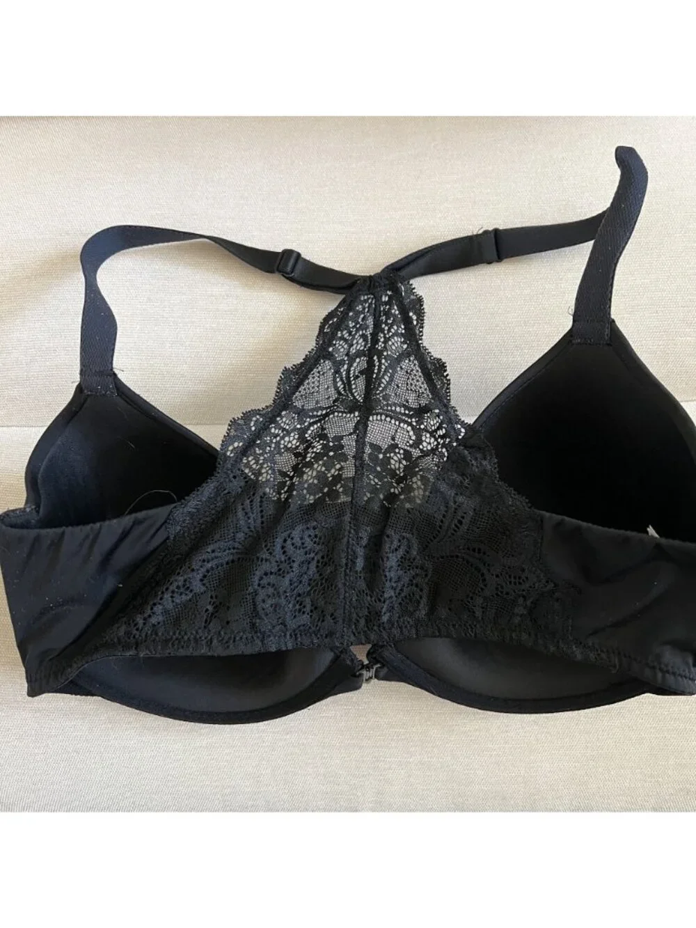 Wacoal Lace Impression Front Close Racerback T-Shirt Bra Sz 36DD EUC Comfortable - Picture 5 of 7